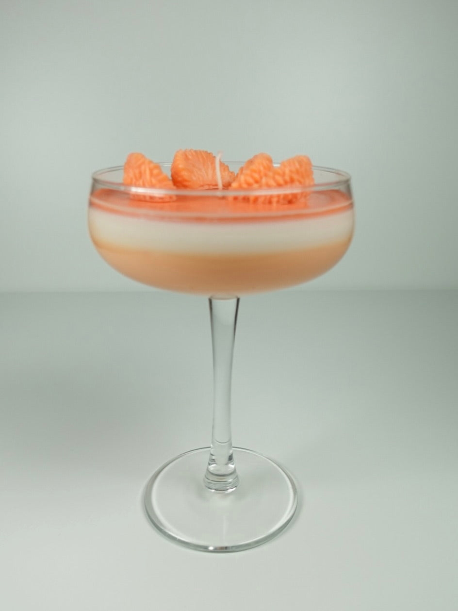 Peach Sorbet Soy Candle – Martini Edition