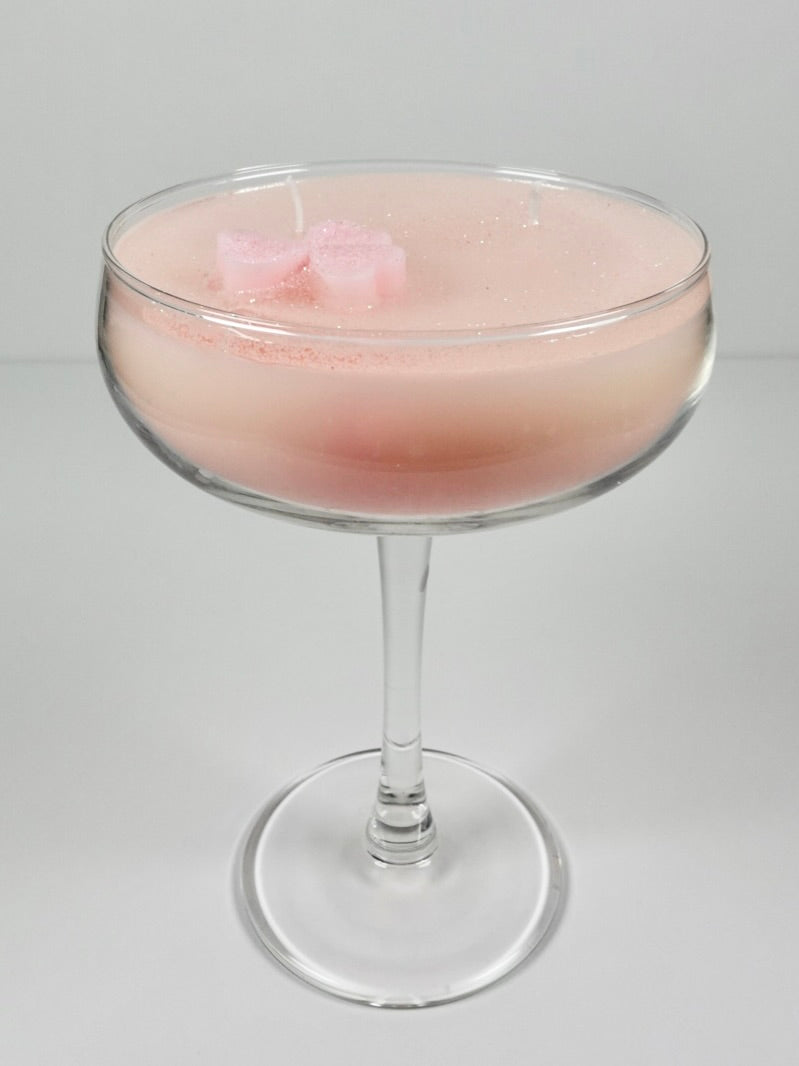 Rosé Romance Cocktail Candle – Heart Edition
