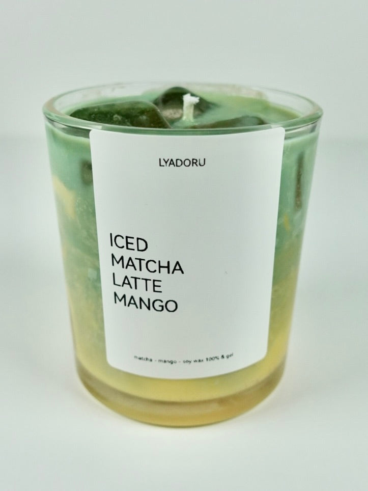 Iced Matcha Latte Mango Soy Candle – Matcha & Mango Fusion