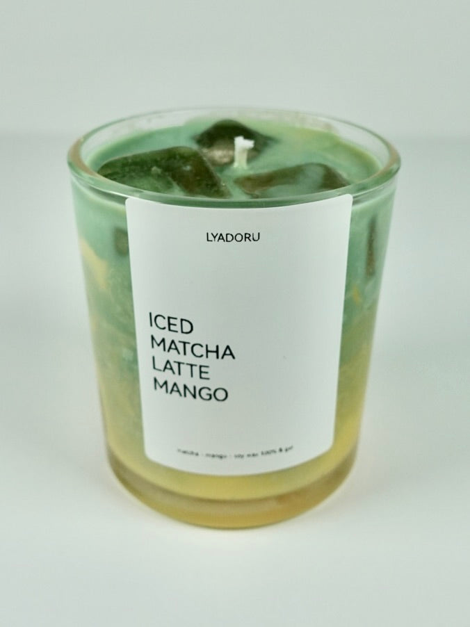 Iced Matcha Latte Mango Soy Candle – Matcha & Mango Fusion
