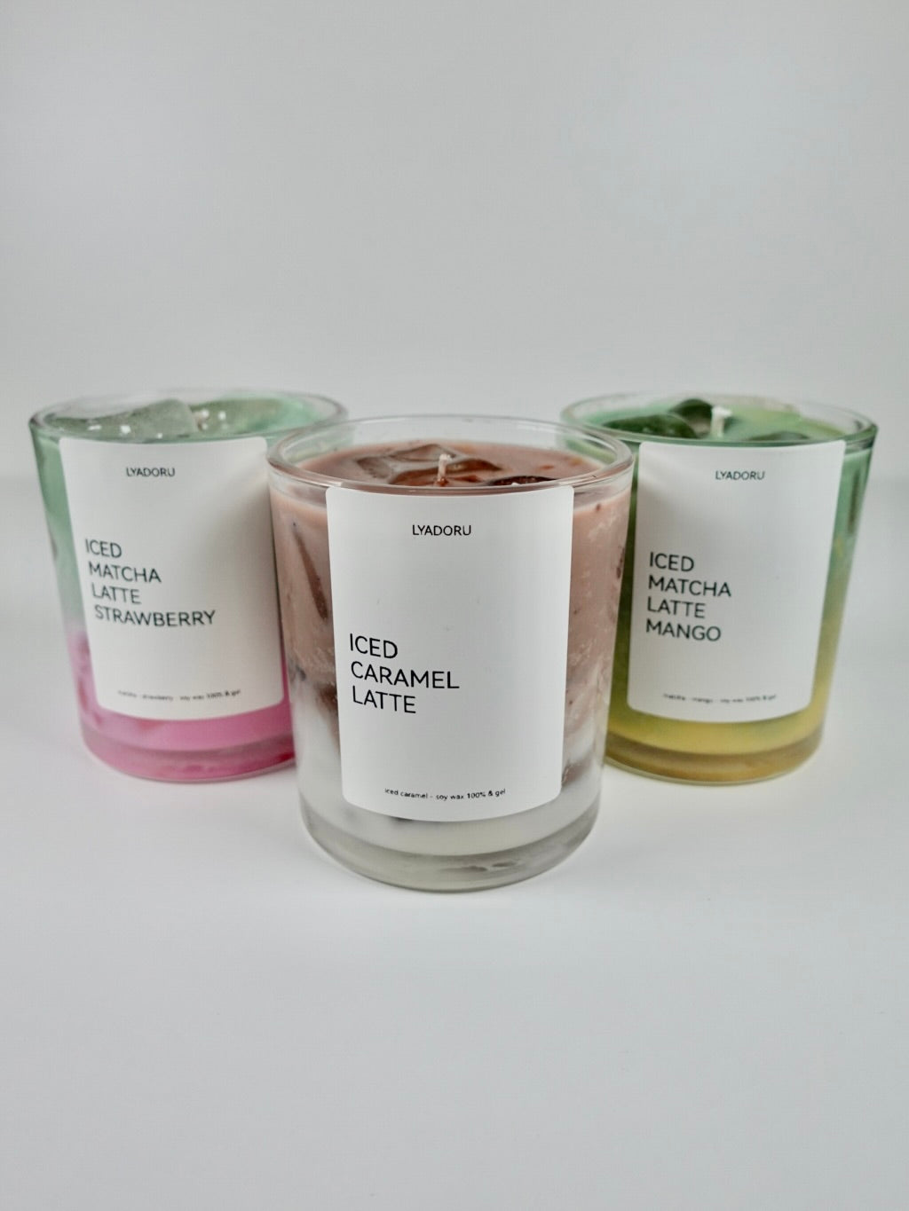 Iced Latte Collection – Matcha Mango, Matcha Strawberry & Caramel Coffee (Bundle Set)