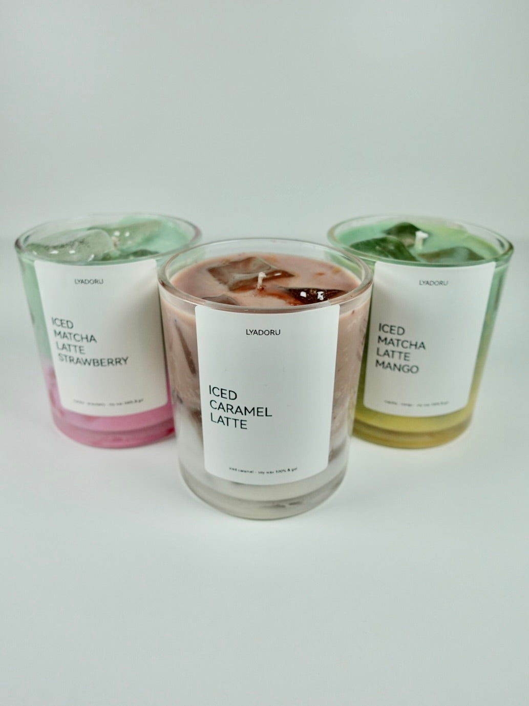 Iced Latte Collection – Matcha Mango, Matcha Strawberry & Caramel Coffee (Bundle Set)